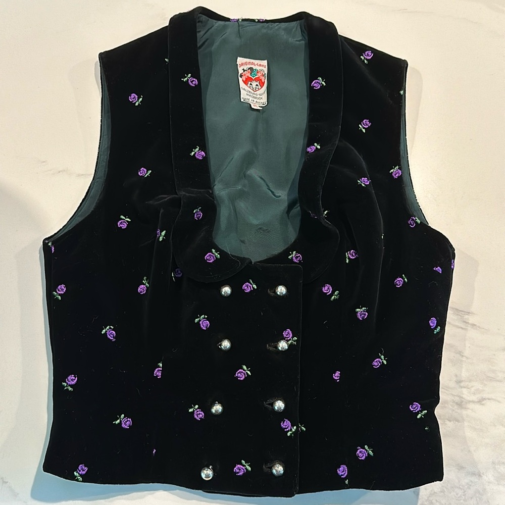 Vintage velvet Austrian vest